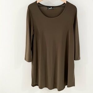 Beautiful Sympli 3/4 Sleeve Side Split Tunic